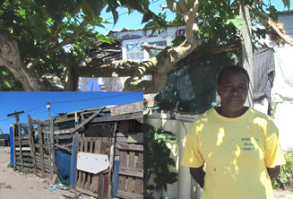 Royce Peters 
      and her family home
